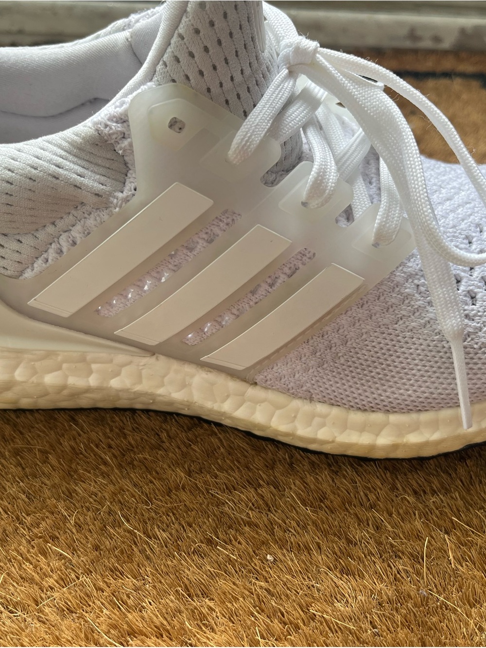adidas White Knit Ultraboost Athletic Sneakers - Picture 8 of 10